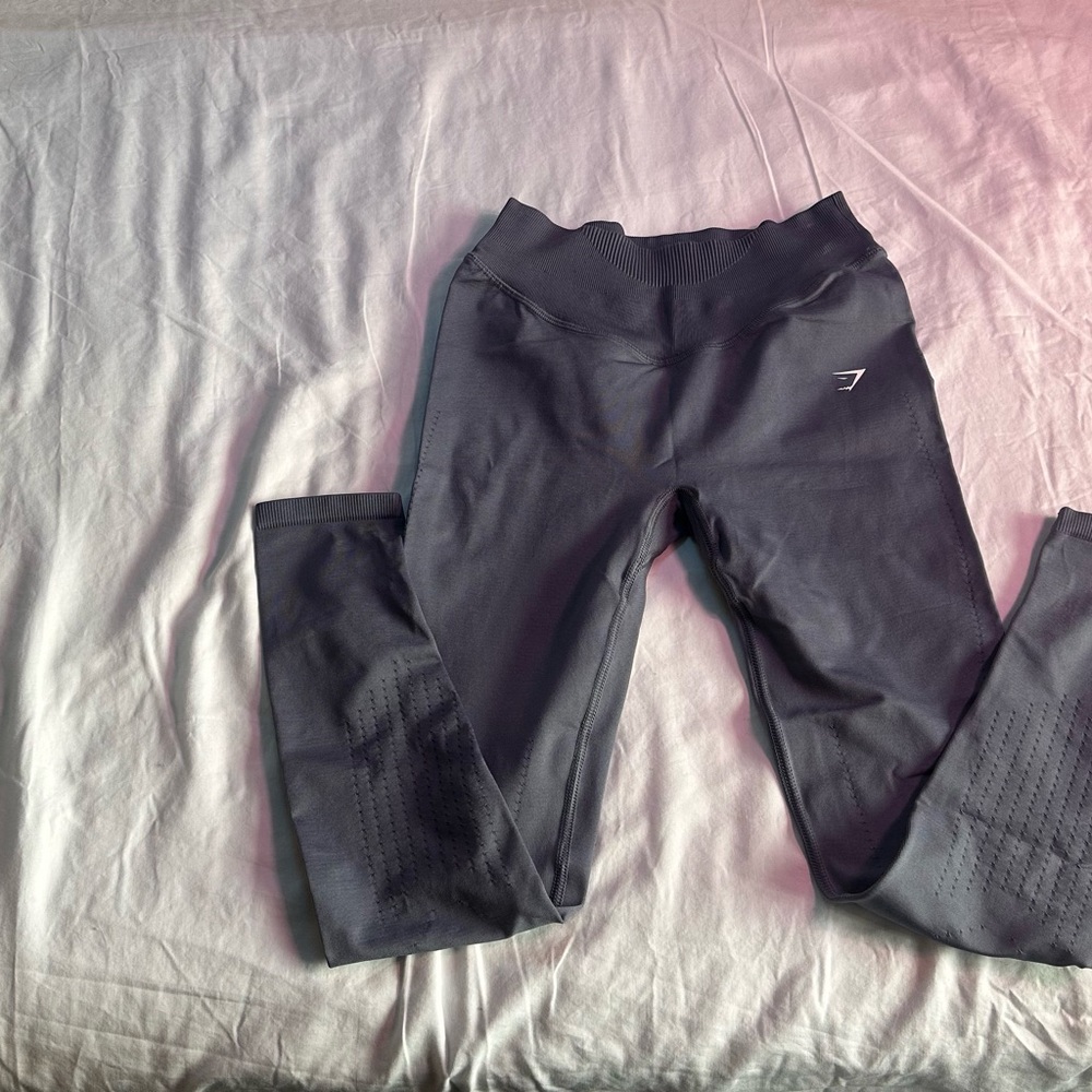Gray High-Waisted Leggings